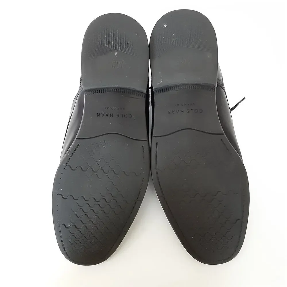 Cole Haan Oxford Dress Shoes Black Wingtip Leather Lace Up Mens 8M Classic